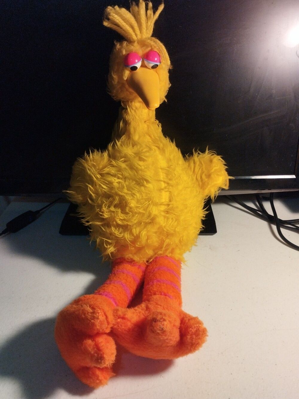 Vintage 24" Child Horizon Sesame Street Big Bird Finger Puppet Plush